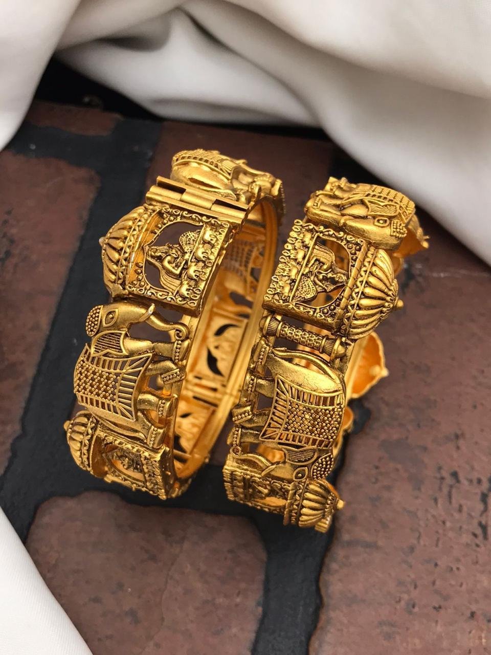 CZ Matte Finish Kada Bangles D499652D