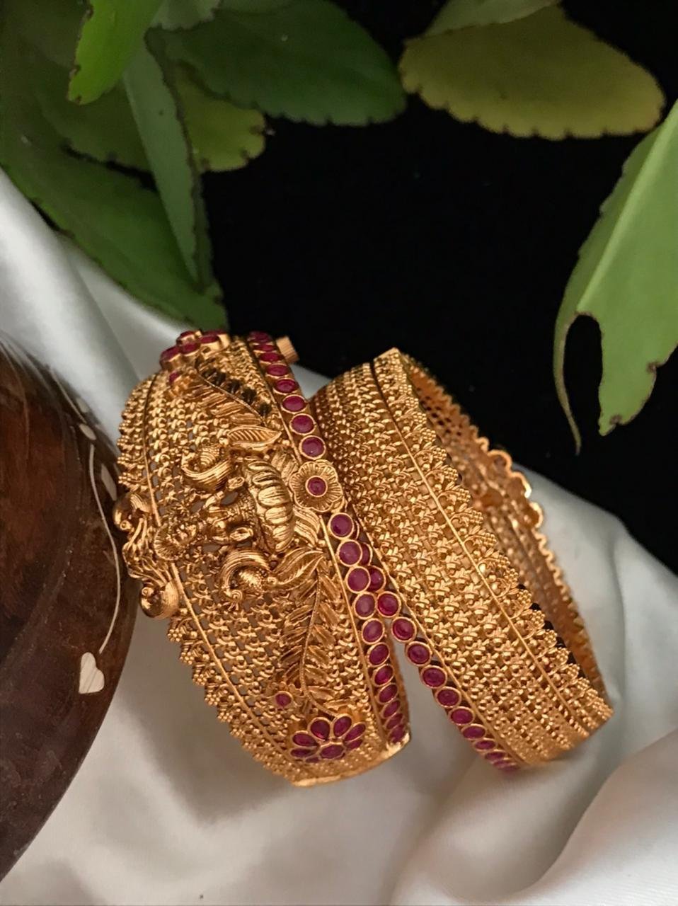 CZ Matte Finish Kada Bangles D499652D