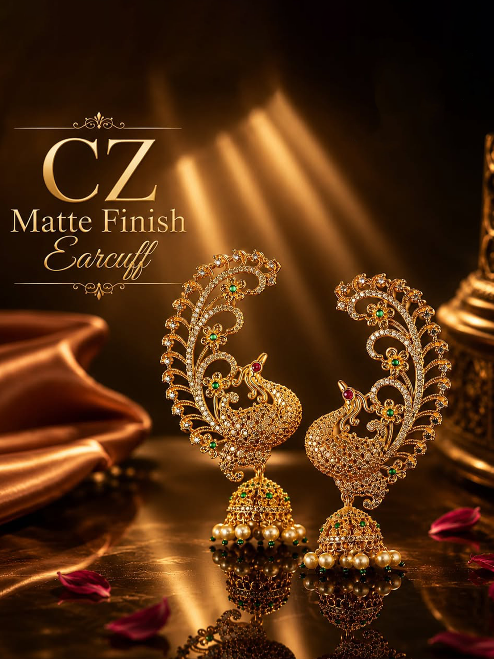 CZ Matte Finish Kada Bangles D499652D