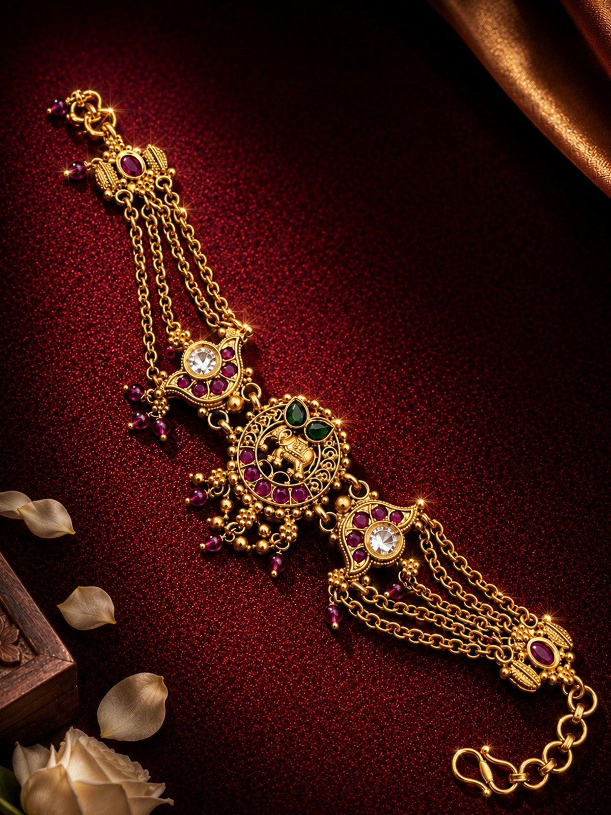 CZ Matte Finish Kada Bangles D499652D