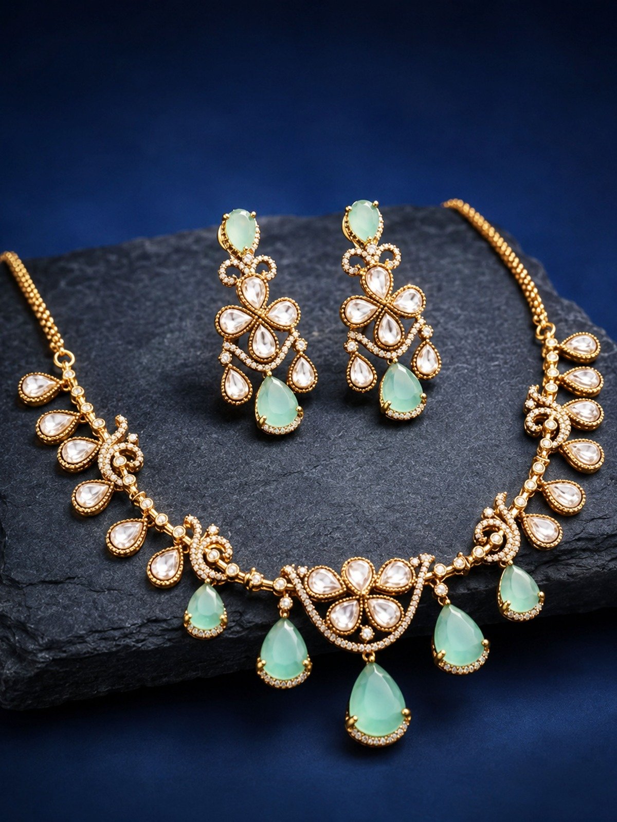 CZ Matte Finish Kada Bangles D499652D