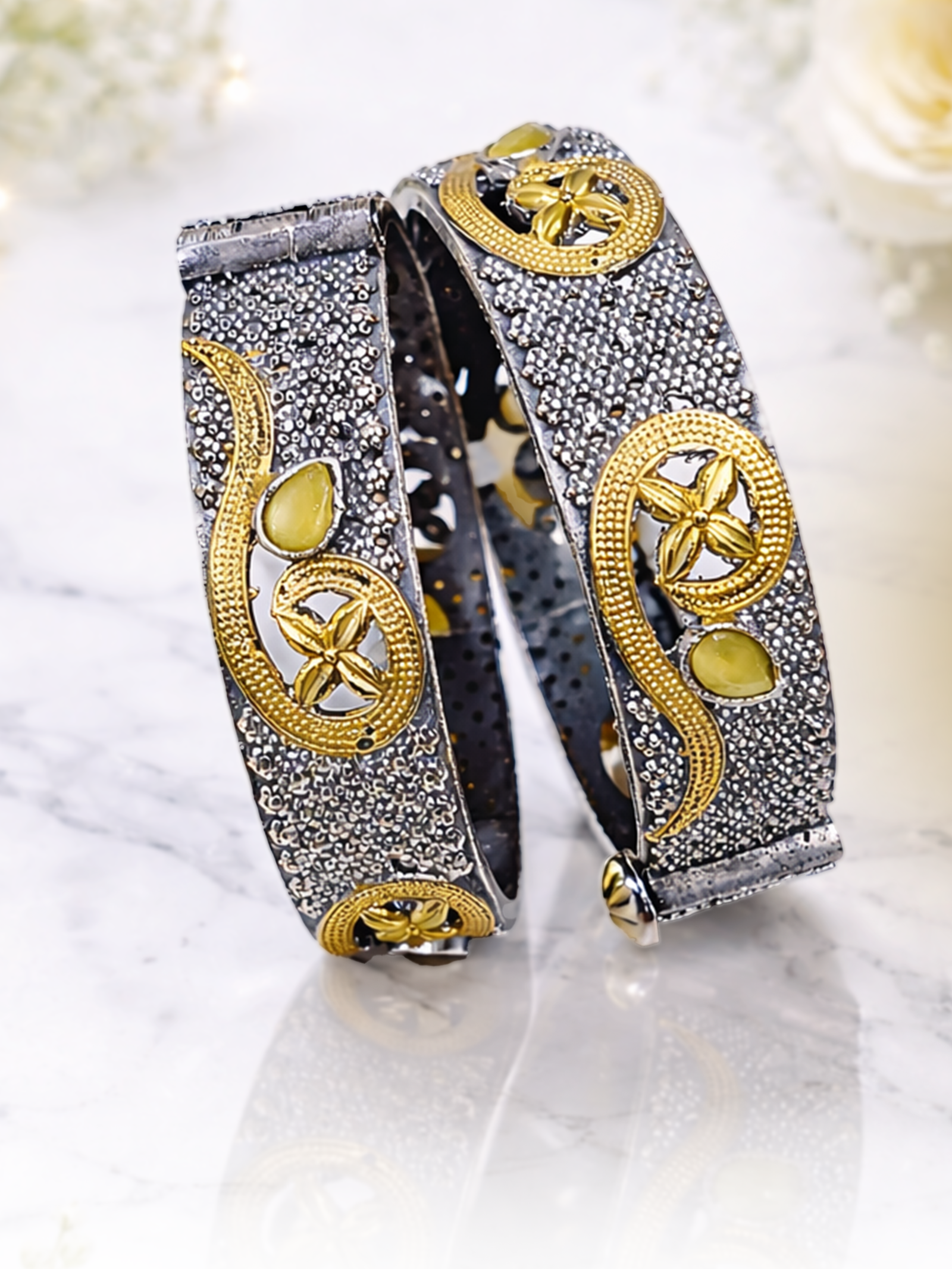 CZ Matte Finish Kada Bangles D499652D