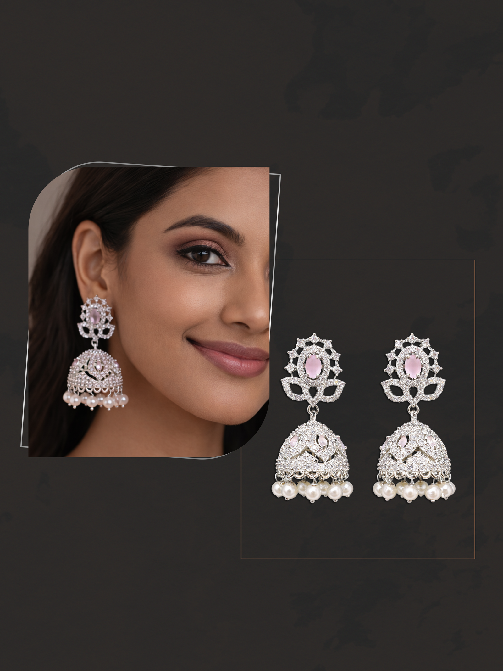 CZ Matte Finish Kada Bangles D499652D