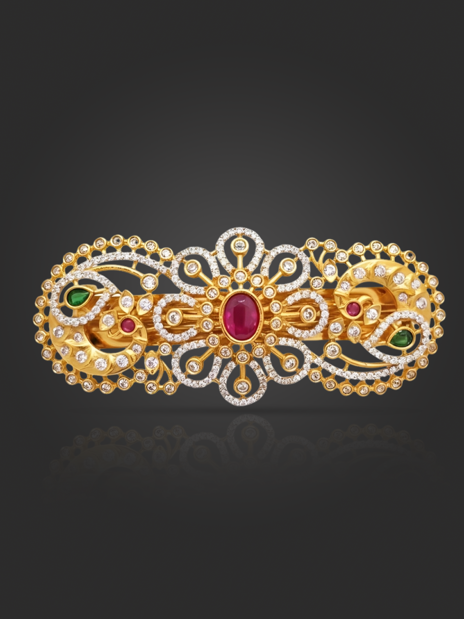 CZ Matte Finish Kada Bangles D499652D