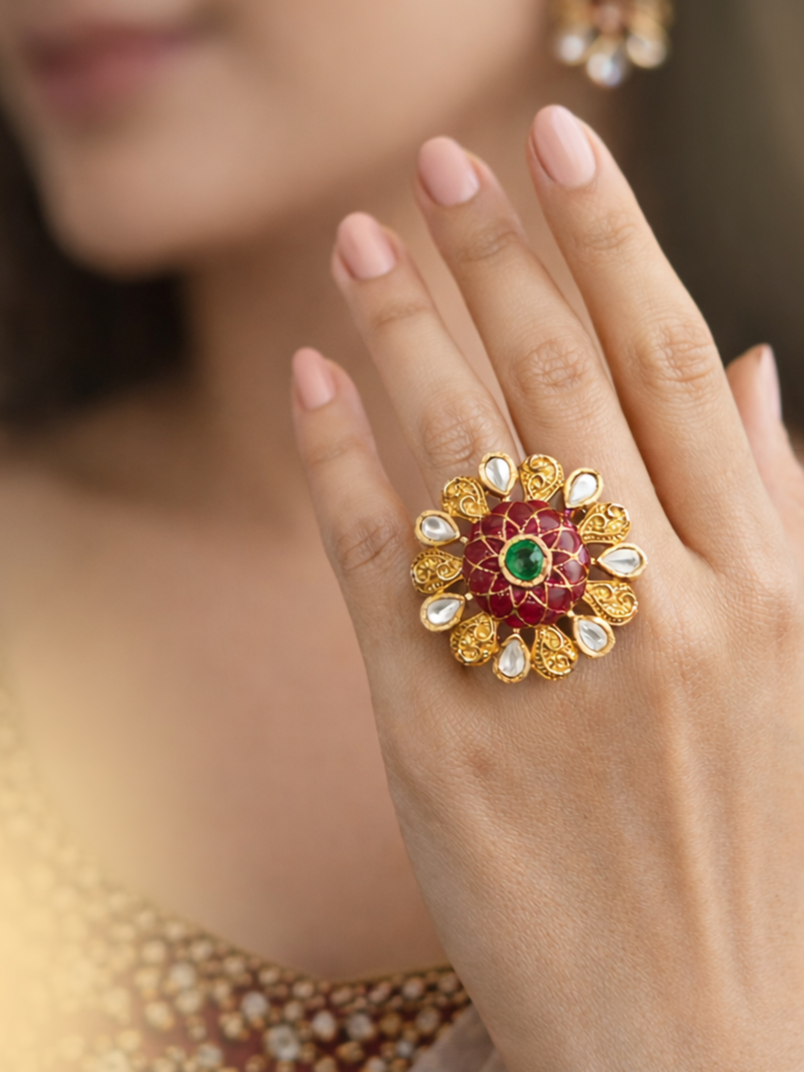 CZ Matte Finish Kada Bangles D499652D